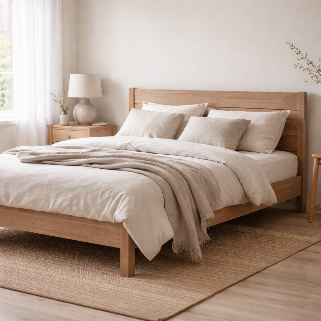 WonenXL Collection Platform bed Delft - Lichtgrijs