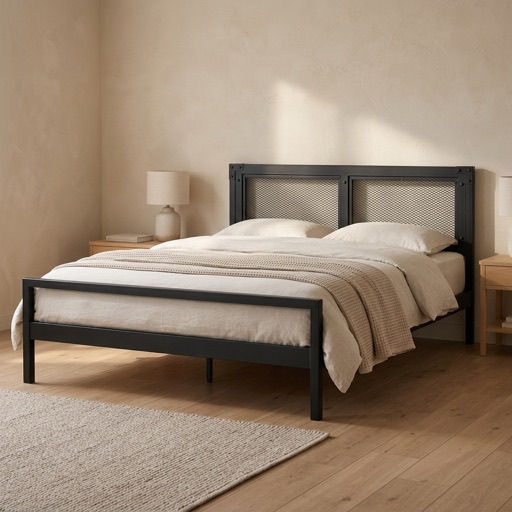 Urban Loft Tweepersoons bed Bergen - Zwart