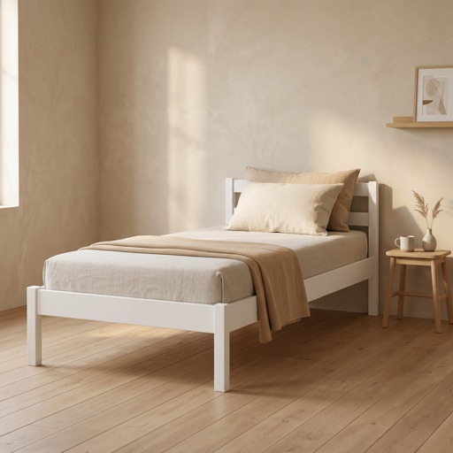 WonenXL Collection Eenpersoons bed Delft - Wit