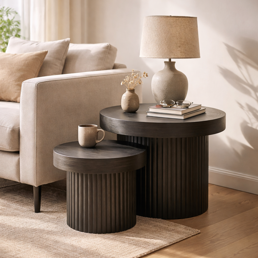 Timbercraft Bijzettafel set (3-delig) Havana - Antraciet