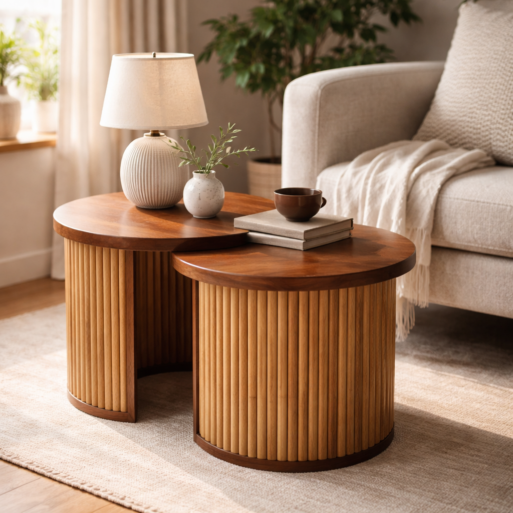 WonenXL Collection Bijzettafel Ibiza - Walnoothout