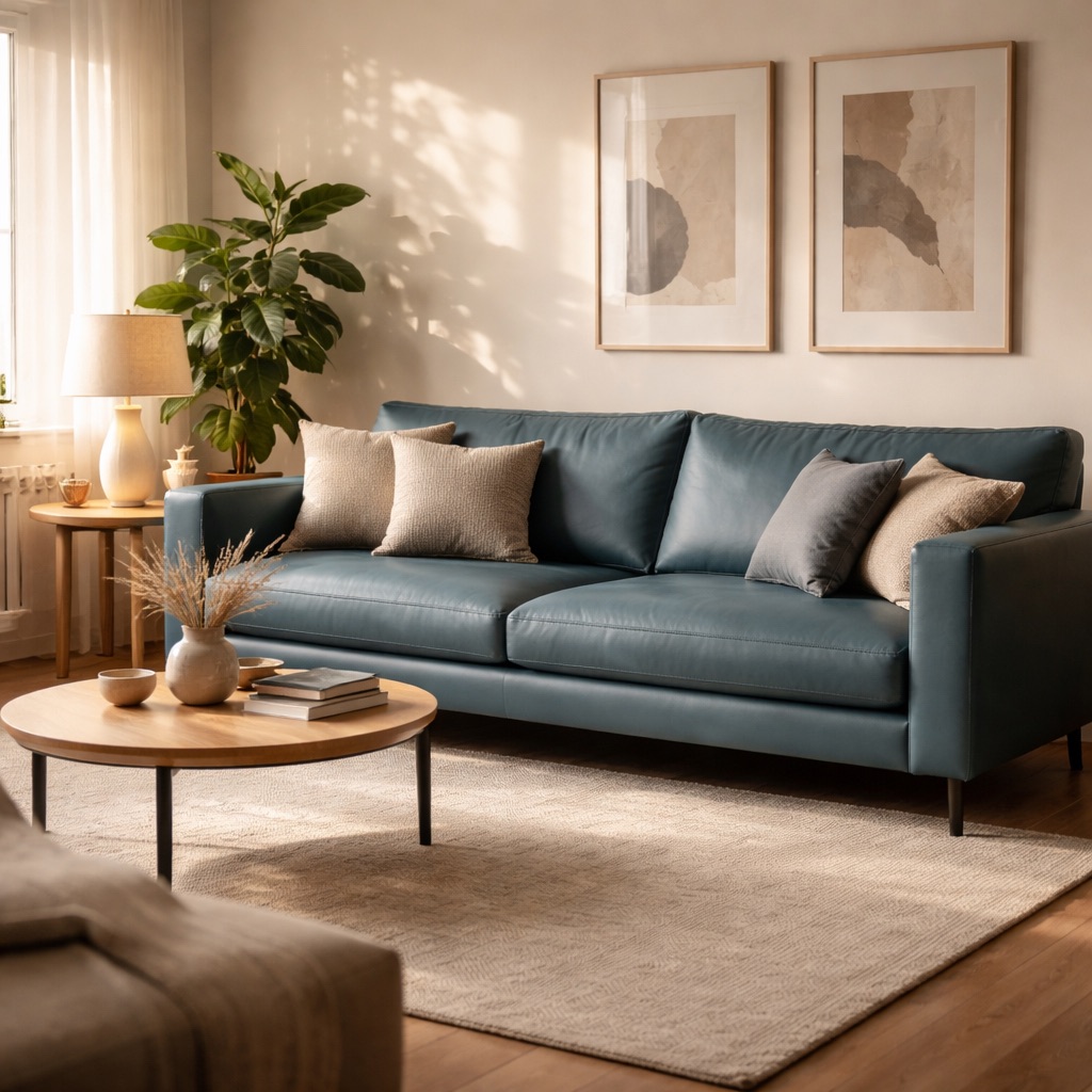 Nordic Living 3-zitsbank Stockholm - Petrolblauw