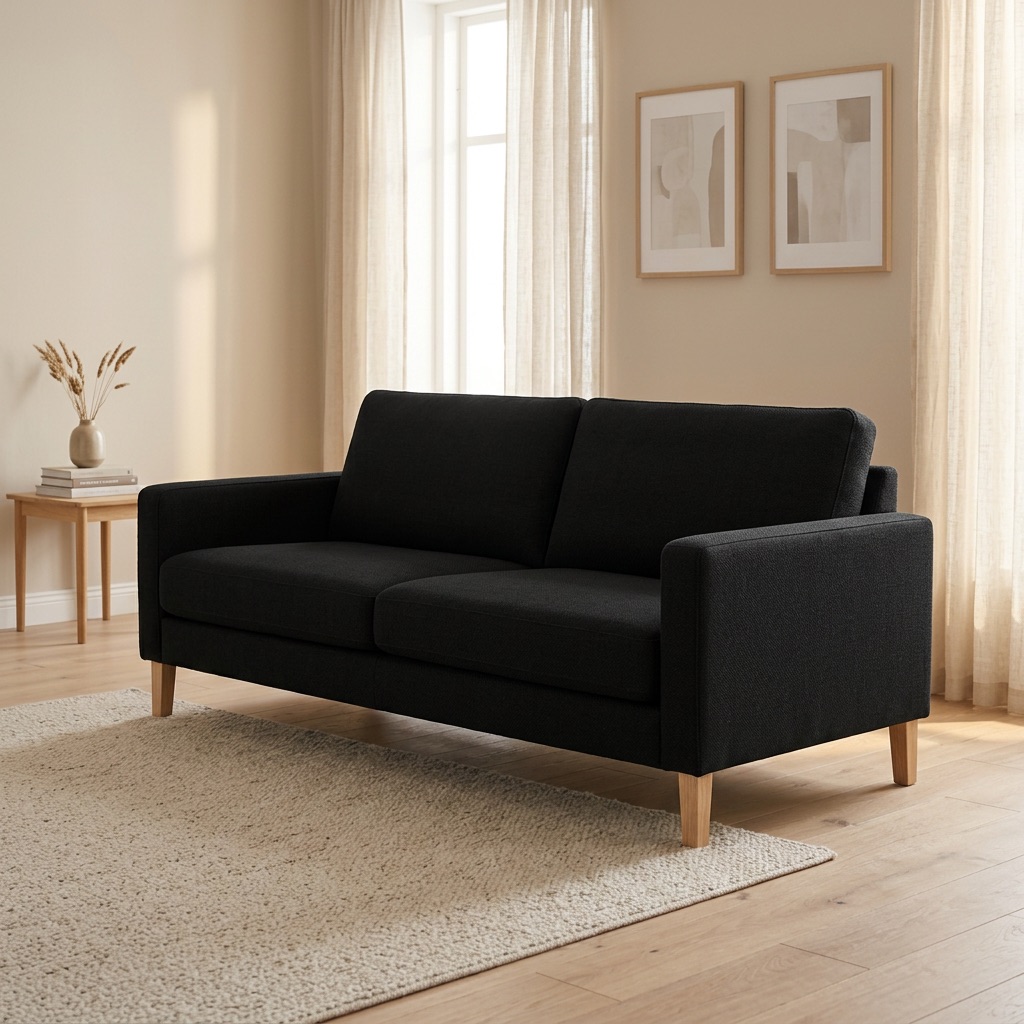 WonenXL Collection 2-zitsbank Delft - Zwart