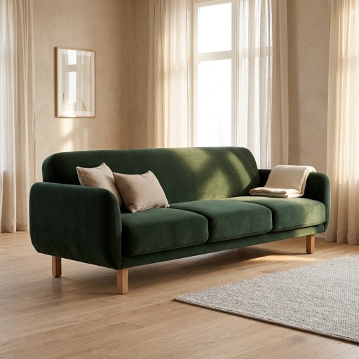 Maison Belle 3-zitsbank Chelsea - Donkergroen