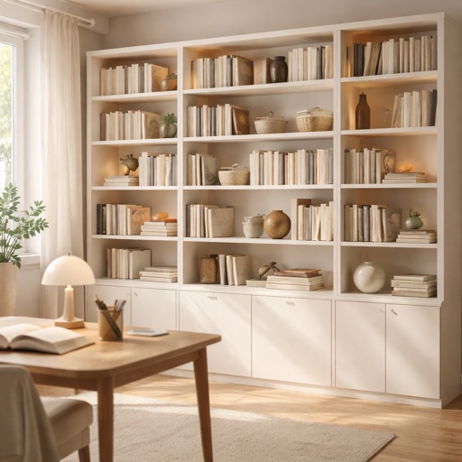 WonenXL Collection Boekenkast met deuren Kyoto - Wit