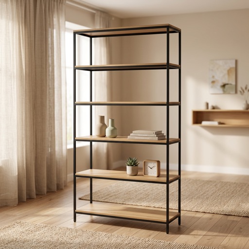 Urban Loft Boekenkast Bergen - Zwart