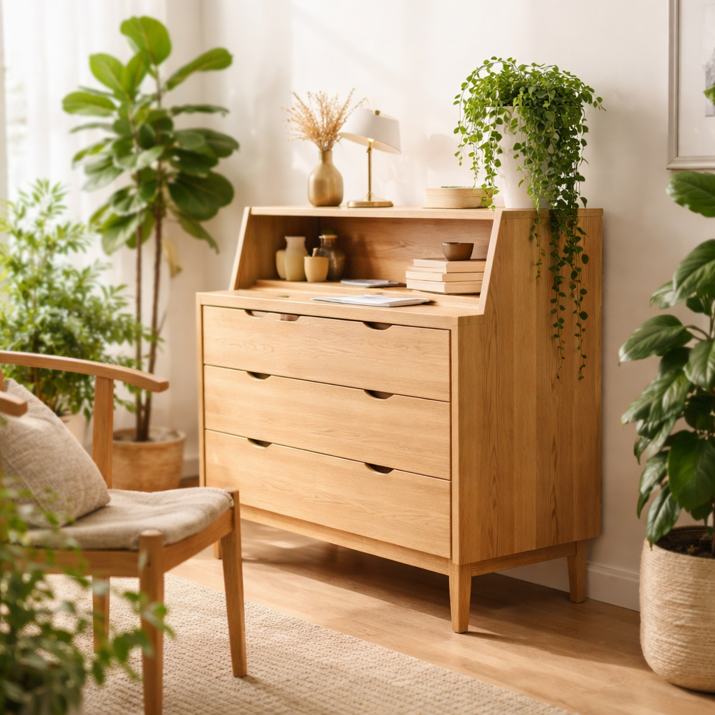 Casa Moderna Bureau met lades Zurich - Eiken naturel