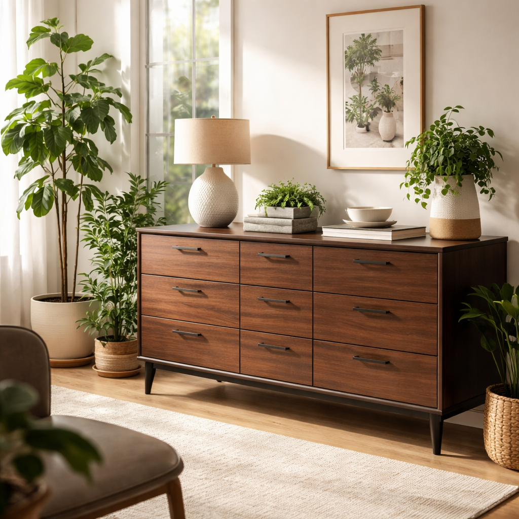 Zen Interiors Bureau met lades Helsinki - Zwart