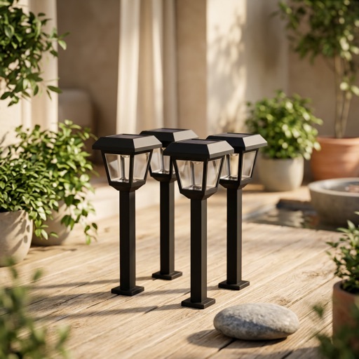 Timbercraft Solar tuinlamp set Bali - Zwart