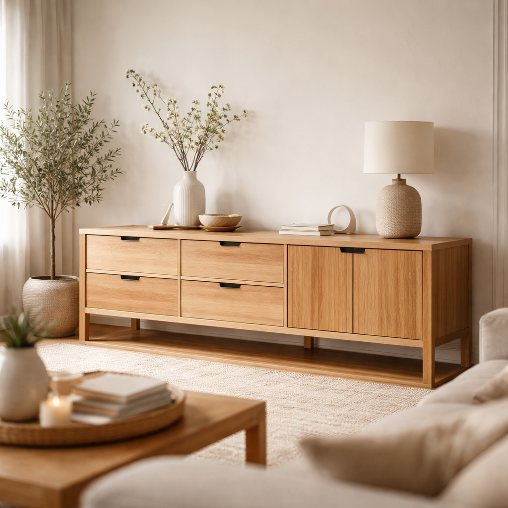 Timbercraft Hoog dressoir Notting Hill - Eiken naturel