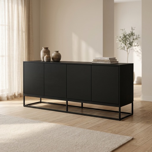 Urban Loft Dressoir Bergen - Zwart
