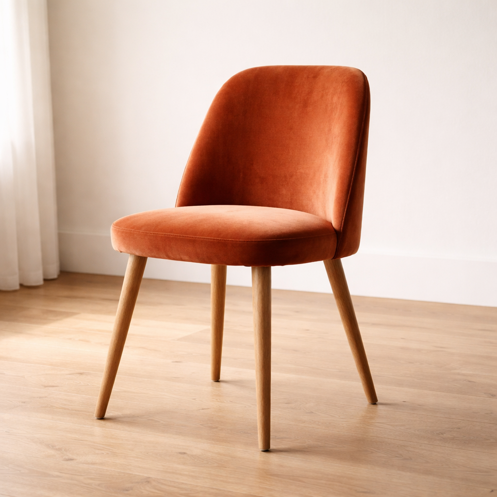 Nordic Living Eetkamerstoel met armleuning Normandie - Terracotta