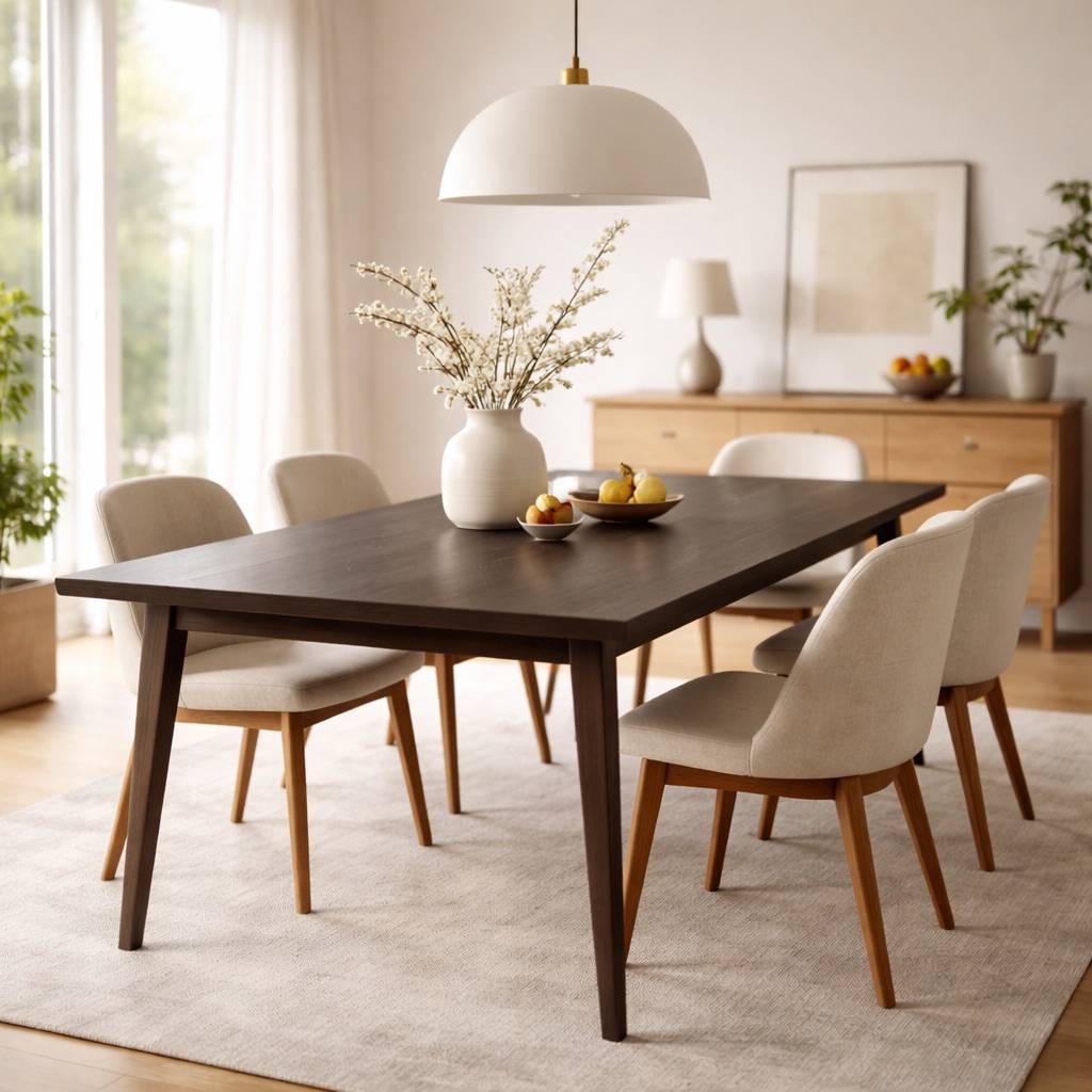Dutch Design Co. Ovale eettafel Normandie - Walnoothout 133x138