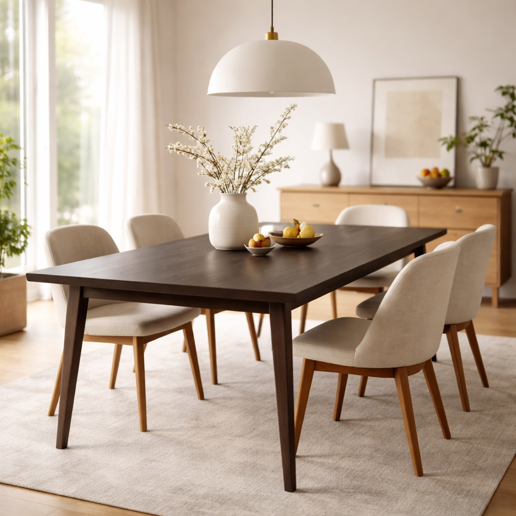 Dutch Design Co. Ovale eettafel Normandie - Walnoothout 133x138