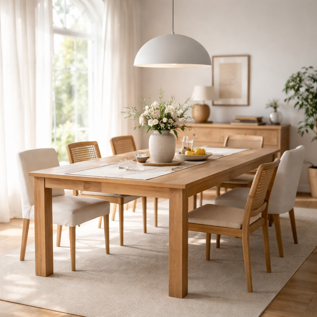 Maison Belle Eettafel Vienna - Mangohout 163x95