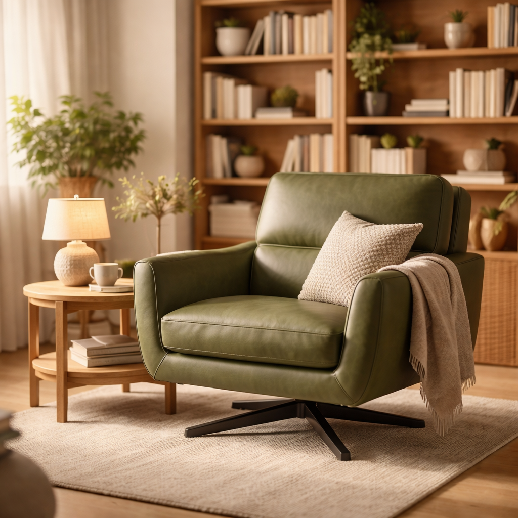 OakWood Originals Fauteuil Roma - Mosgroen