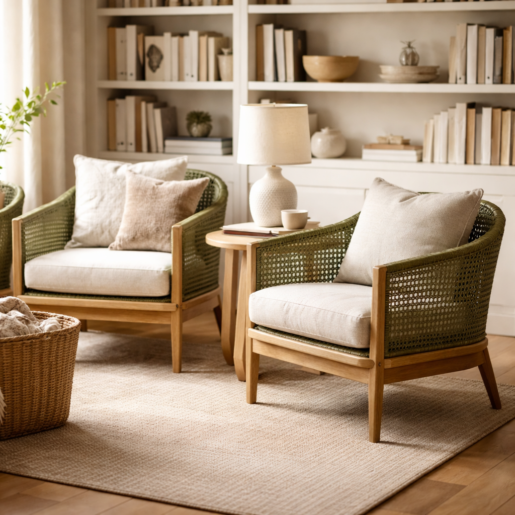 WonenXL Collection Oorfauteuil Utrecht - Olijfgroen