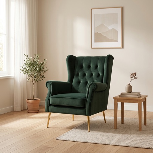 Studio Milano Oorfauteuil Napoli - Donkergroen
