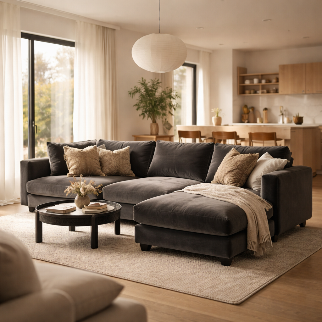 WonenXL Collection Hoekbank links Milano - Donkergrijs