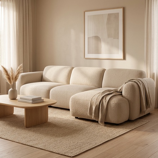Nordic Living Hoekbank links Bali - Beige