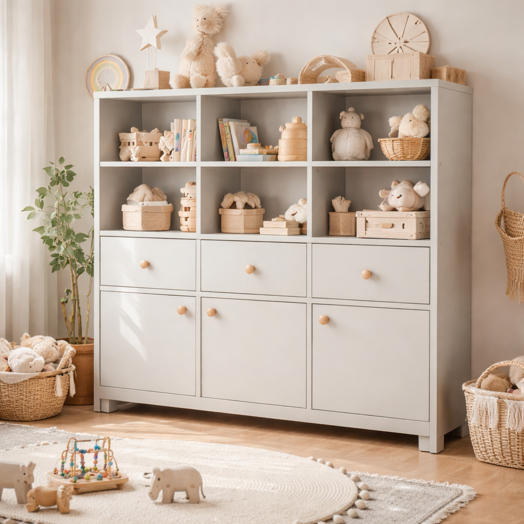 WonenXL Collection Kinderkast Normandie - Lichtgrijs