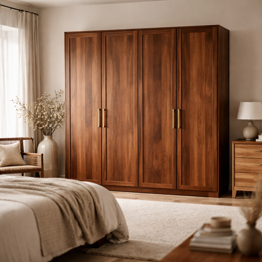 Maison Belle Kledingkast 2-deurs Stockholm - Walnoothout