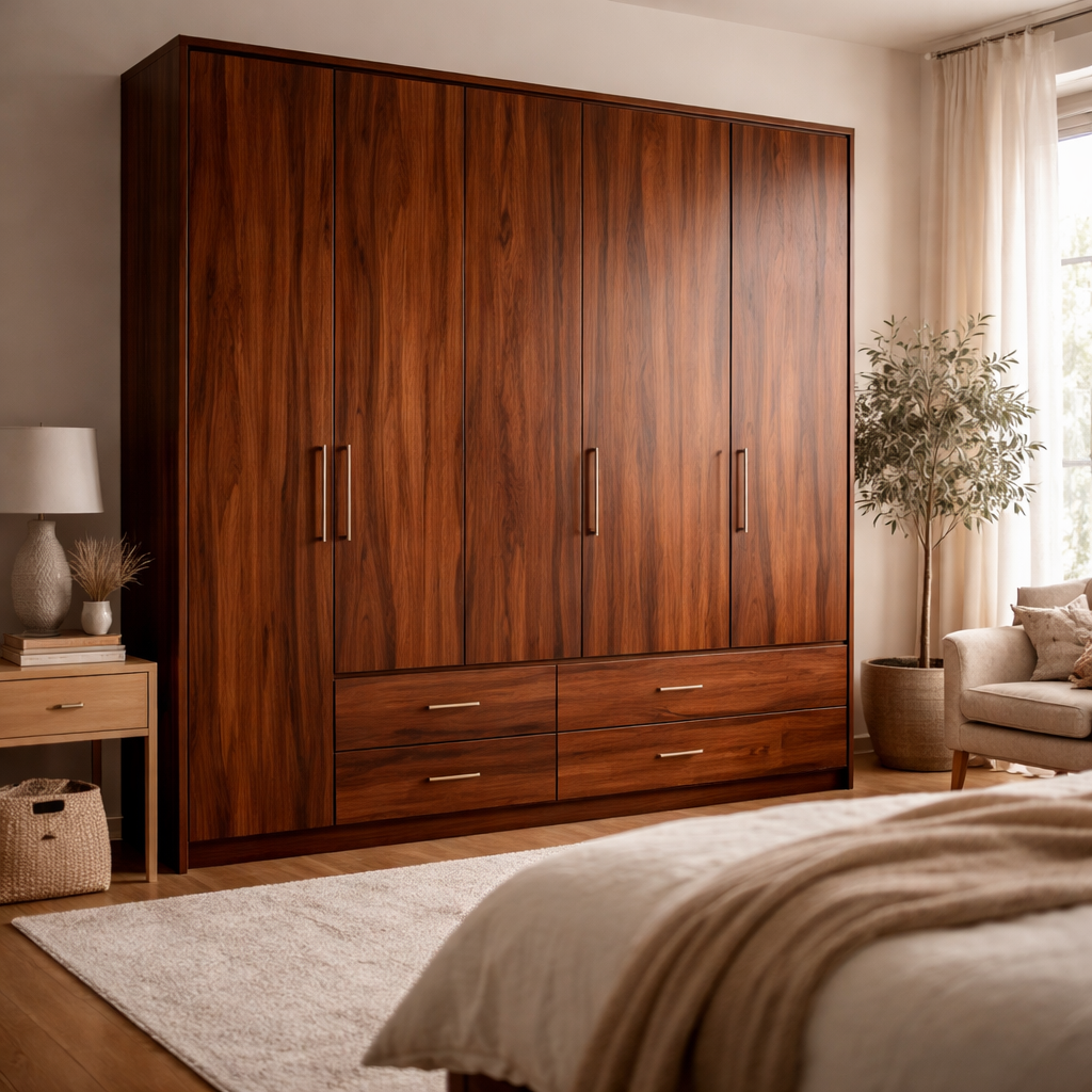 WonenXL Collection Kledingkast 3-deurs Chelsea - Walnoothout