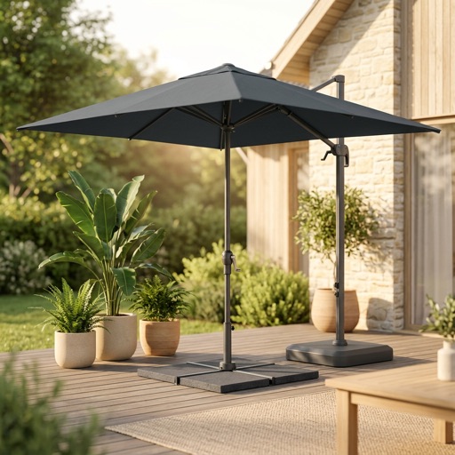 Maison Belle Zweefparasol Provence - Antraciet