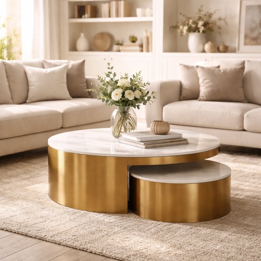 Nordic Living Salontafel Verona - Wit