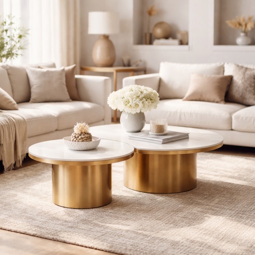 WonenXL Collection Salontafel rond Brooklyn - Wit