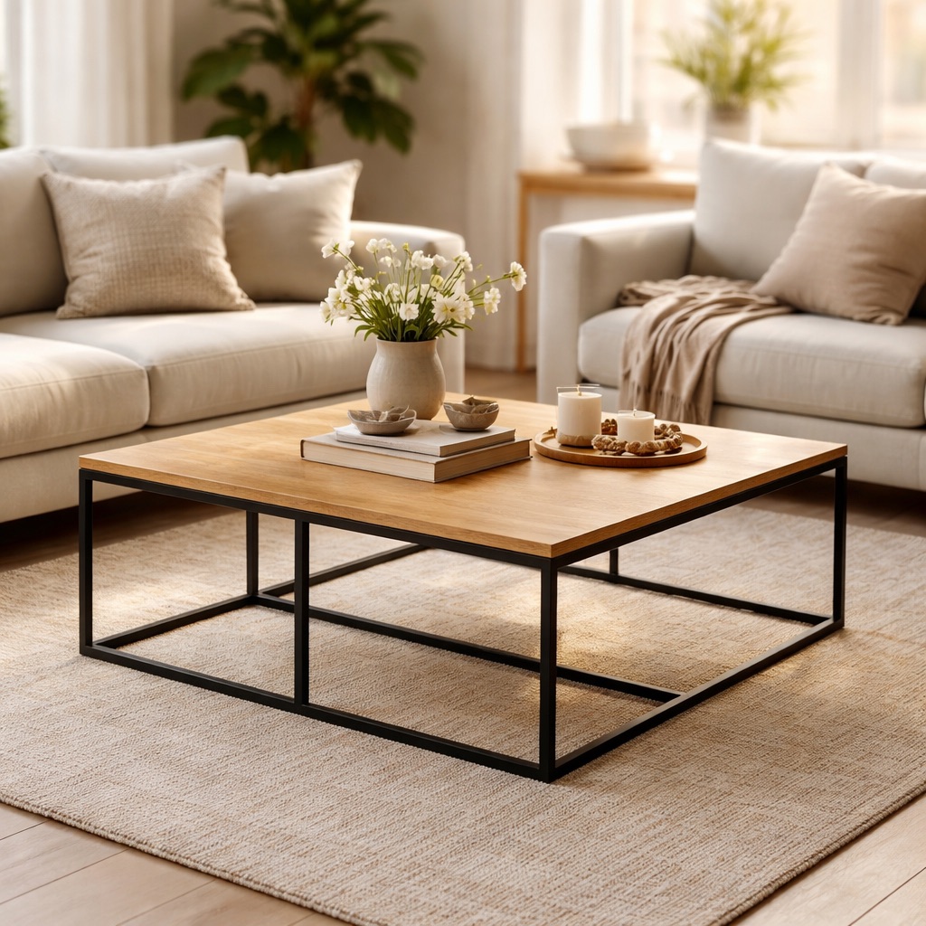 WonenXL Collection Salontafel set (2-delig) Porto - Eiken naturel