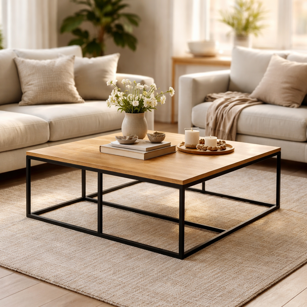 WonenXL Collection Salontafel set (2-delig) Porto - Eiken naturel