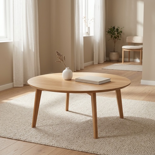Nordic Living Salontafel rond Oslo - Eiken naturel