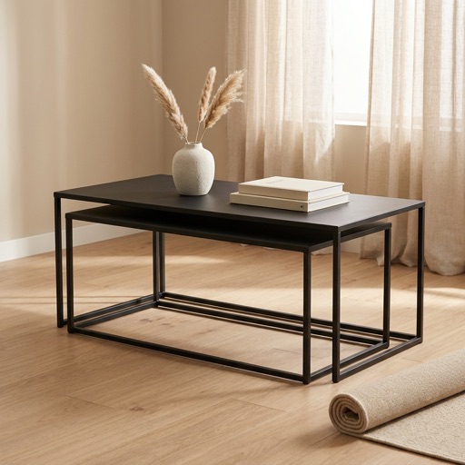 Urban Loft Salontafel set (2-delig) Milano - Zwart