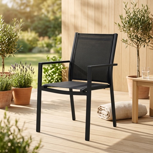 Urban Loft Tuinstoel Bergen - Zwart