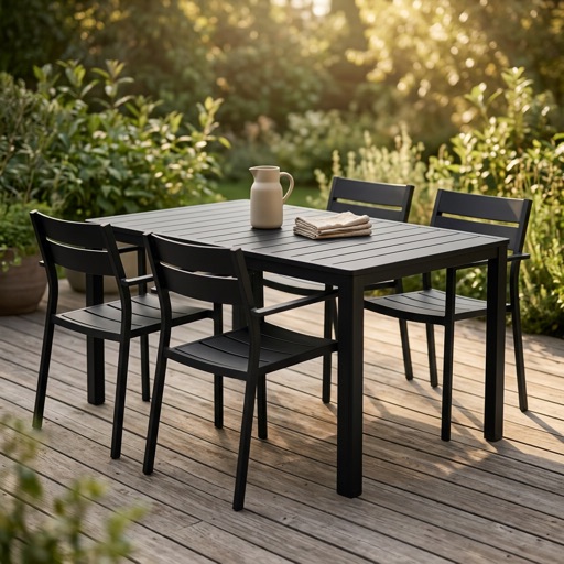 Urban Loft Tuinset 4-persoons Bergen - Zwart