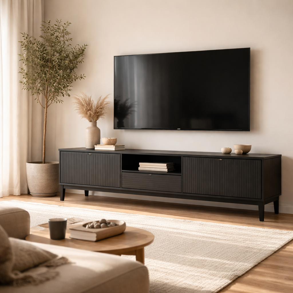 Nordic Living TV-meubel hangend Copenhagen - Zwart