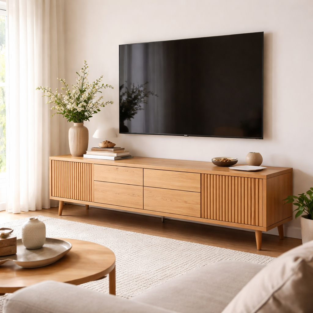 WonenXL Collection TV-meubel hangend Zurich - Eiken naturel