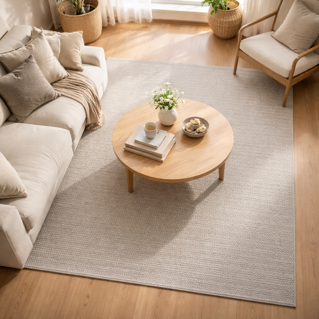 Casa Moderna Vloerkleed rond Malmö - Lichtgrijs 160x120