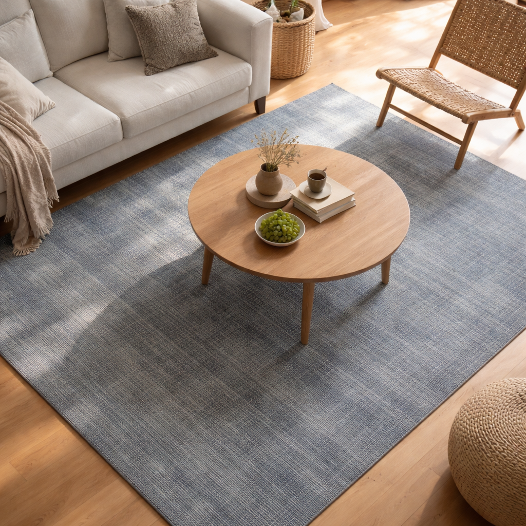 Timbercraft Jute vloerkleed Leiden - Blauwgrijs 200x160