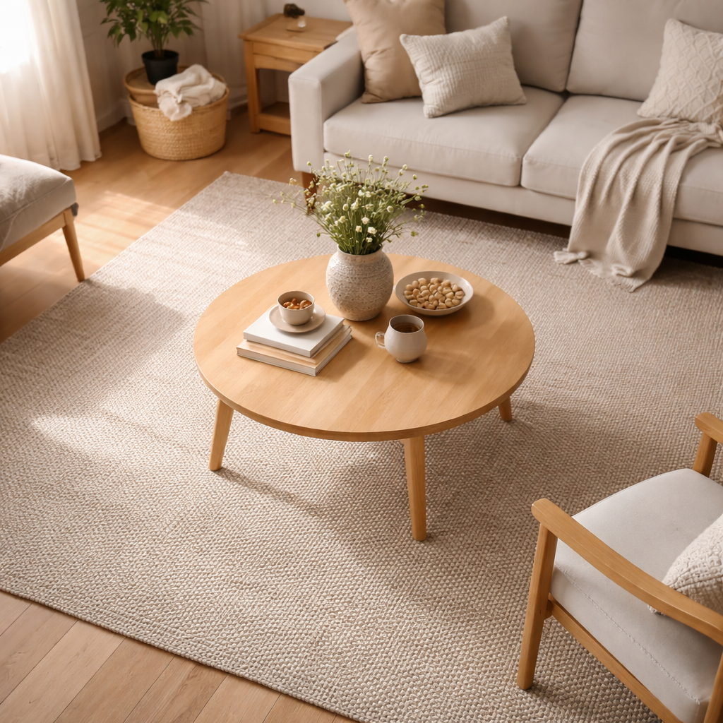 Casa Moderna Jute vloerkleed Roma - Lichtgrijs 160x160