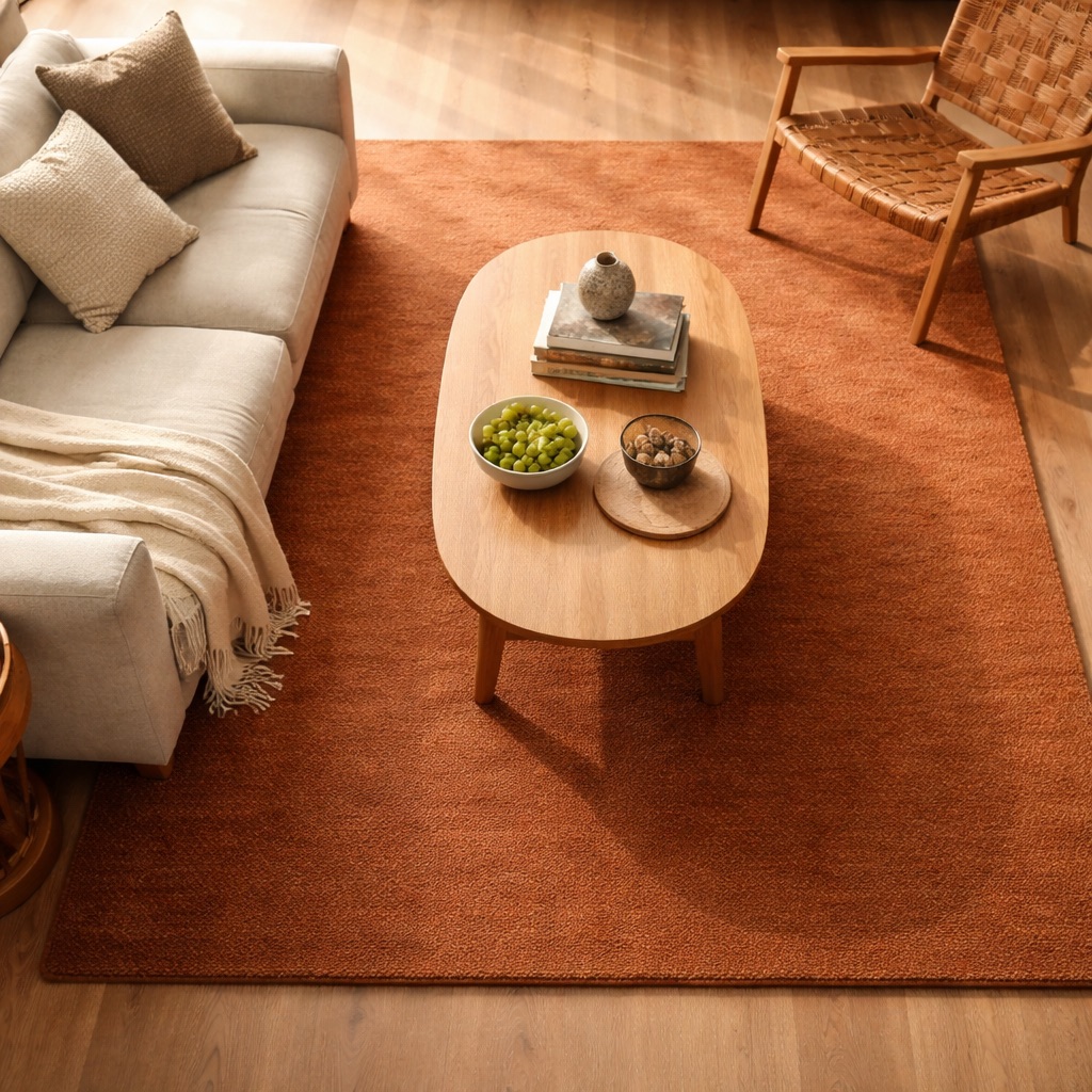 Timbercraft Vloerkleed rond Provence - Terracotta 160x230