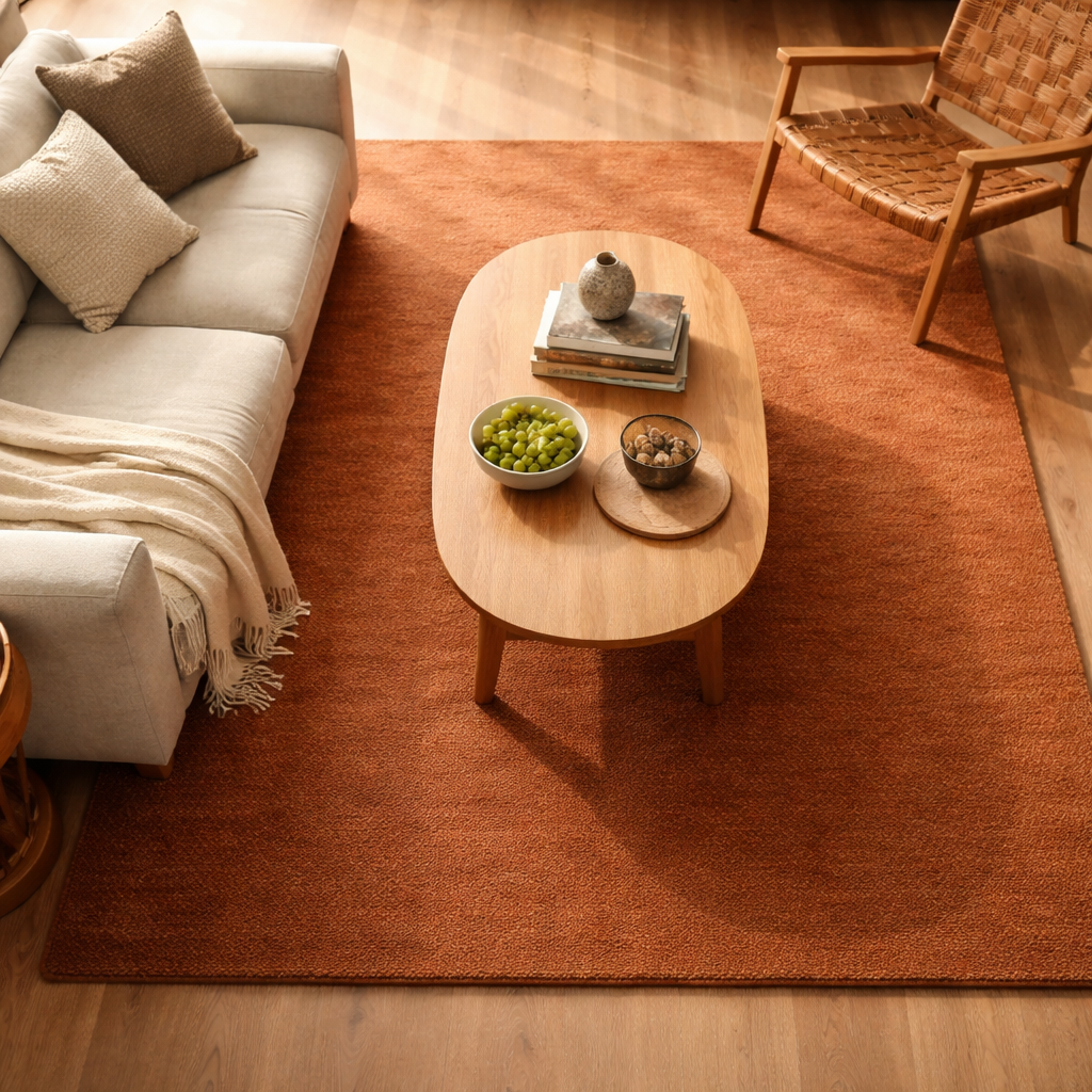 Timbercraft Vloerkleed rond Provence - Terracotta 160x230