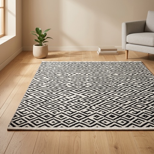 Urban Loft Vloerkleed Bergen - Zwart/wit