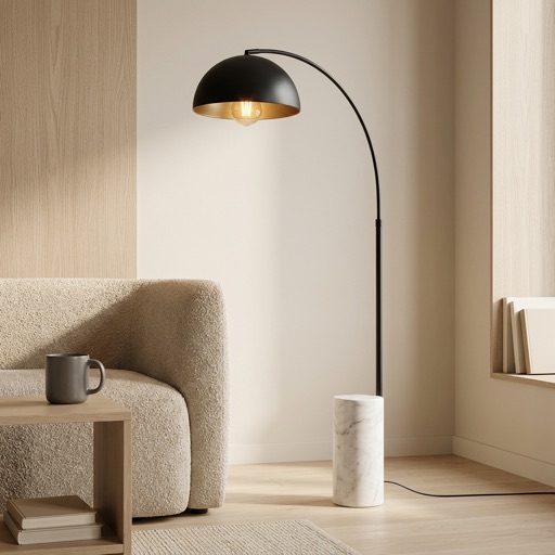 Nordic Living Booglamp Oslo - Zwart/goud