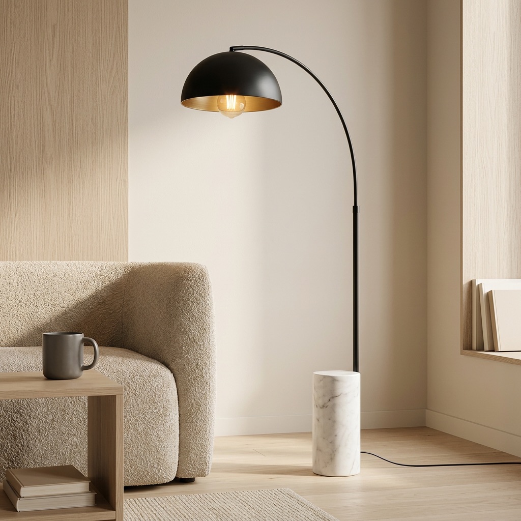 Nordic Living Booglamp Oslo - Zwart/goud
